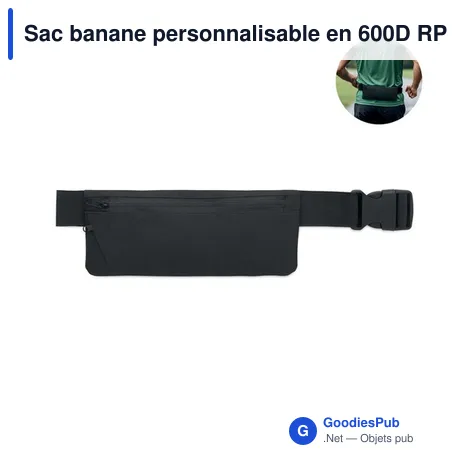 Sac banane personnalisable en 600D RPET avec logo - MODERATE