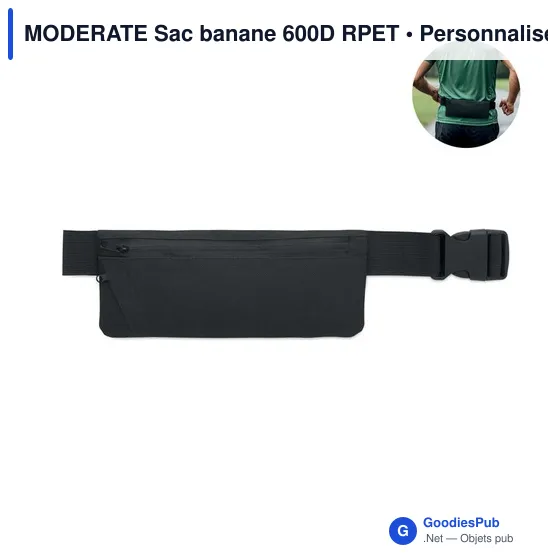 Sac banane personnalisable en 600D RPET avec logo - MODERATE - Image 2