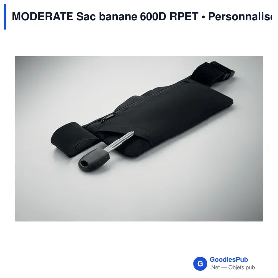 Sac banane personnalisable en 600D RPET avec logo - MODERATE - Image 3