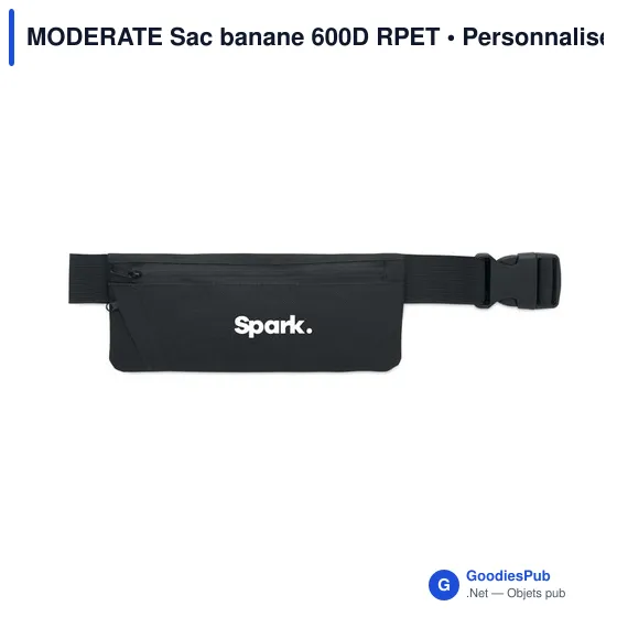 Sac banane personnalisable en 600D RPET avec logo - MODERATE - Image 6