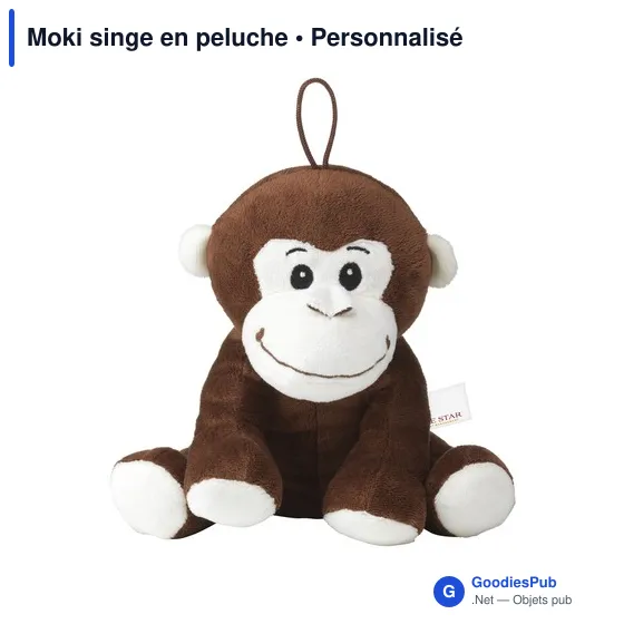 Peluche Moki personnalisable avec logo - Singe en peluche doux - Image 2