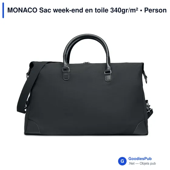 MONACO Sac week-end en toile 340gr/m² - Image 4