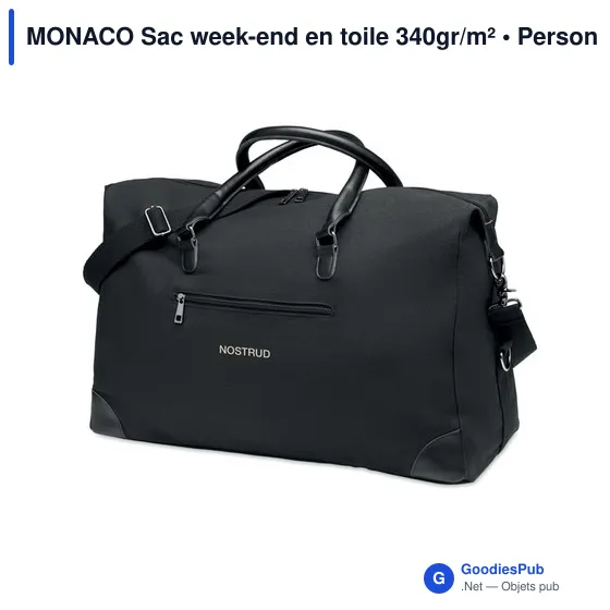 MONACO Sac week-end en toile 340gr/m² - Image 5