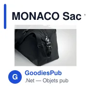 MONACO Sac week-end en toile 340gr/m² - Miniature 6