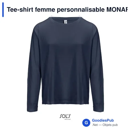 Tee-shirt femme personnalisable MONARCH avec logo