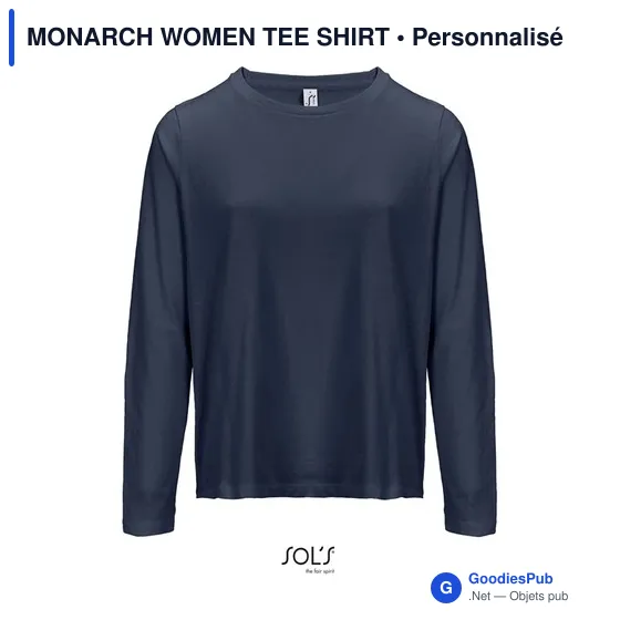 Tee-shirt femme personnalisable MONARCH avec logo - Image 1
