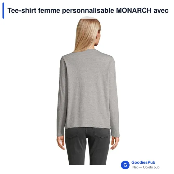 Tee-shirt femme personnalisable MONARCH avec logo - Image 11