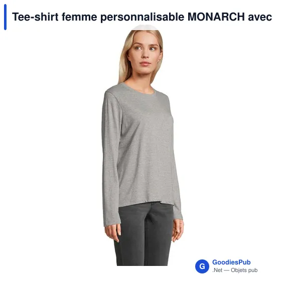 Tee-shirt femme personnalisable MONARCH avec logo - Image 12