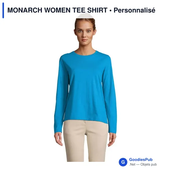 Tee-shirt femme personnalisable MONARCH avec logo - Image 4