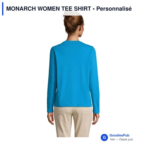 Tee-shirt femme personnalisable MONARCH avec logo - Image 8