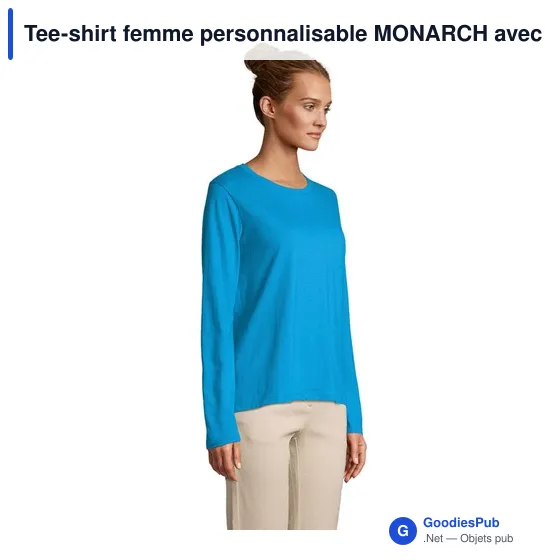 Tee-shirt femme personnalisable MONARCH avec logo - Image 9