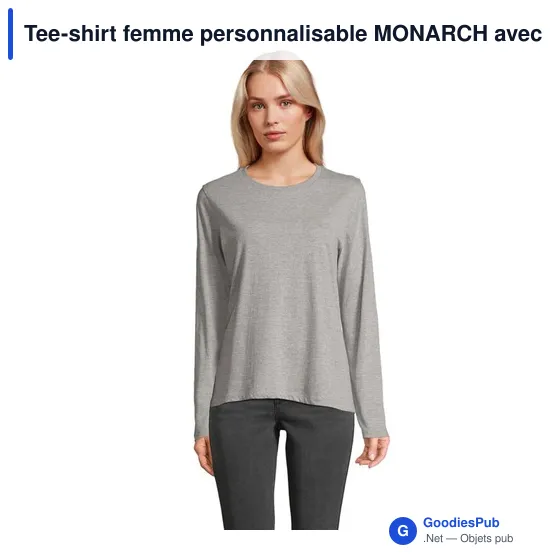 Tee-shirt femme personnalisable MONARCH avec logo - Image 10