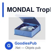 MONDAL Trophée globe en verre - Miniature 2