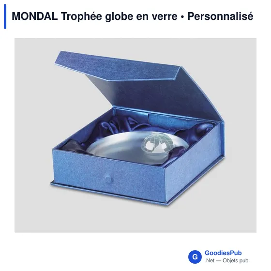 MONDAL Trophée globe en verre - Image 2