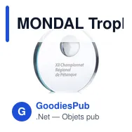 MONDAL Trophée globe en verre - Miniature 3