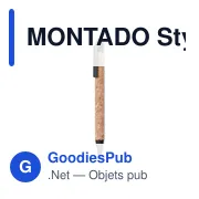 MONTADO Stylo bille en liège / blé-paille - Miniature 2