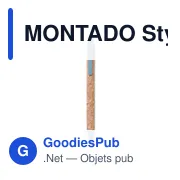 MONTADO Stylo bille en liège / blé-paille - Miniature 3