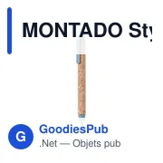 MONTADO Stylo bille en liège / blé-paille - Miniature 4