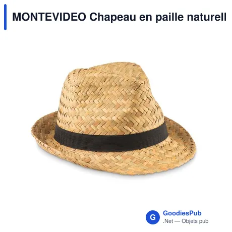 MONTEVIDEO Chapeau en paille naturelle