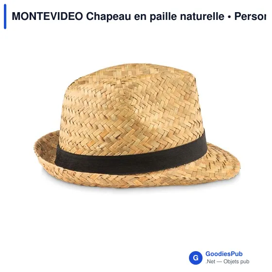 MONTEVIDEO Chapeau en paille naturelle - Image 2