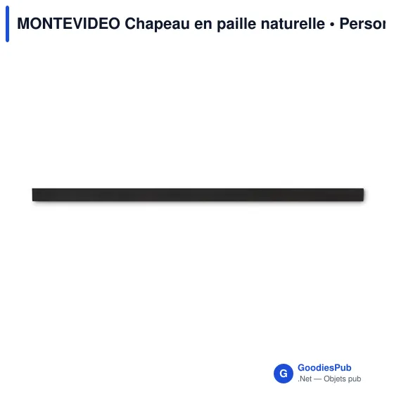 MONTEVIDEO Chapeau en paille naturelle - Image 3