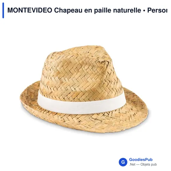 MONTEVIDEO Chapeau en paille naturelle - Image 4