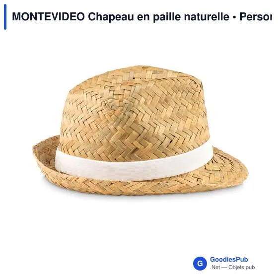 MONTEVIDEO Chapeau en paille naturelle - Image 5