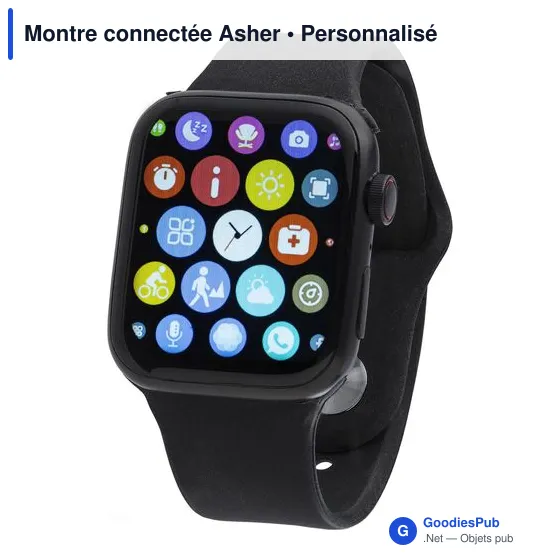 Montre connectée personnalisable avec logo - Asher - Image 2