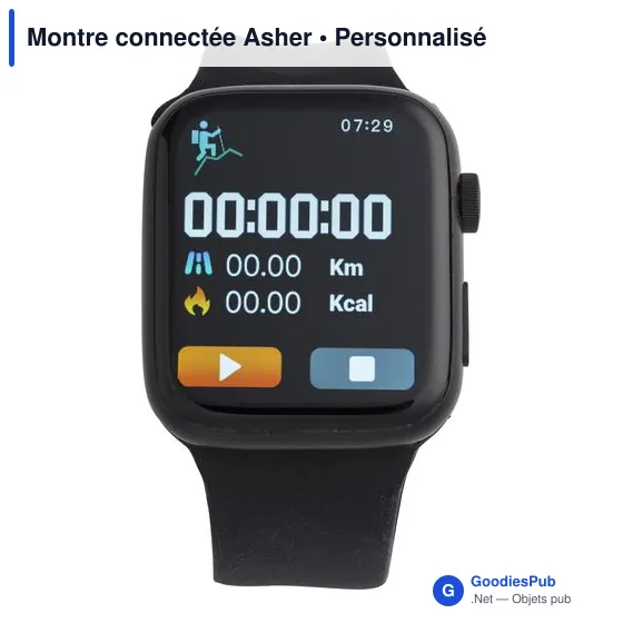 Montre connectée personnalisable avec logo - Asher - Image 3