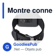 Montre connectée personnalisable avec logo - Modèle Dominic - Miniature 2