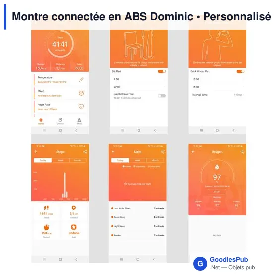 Montre connectée personnalisable avec logo - Modèle Dominic - Image 6