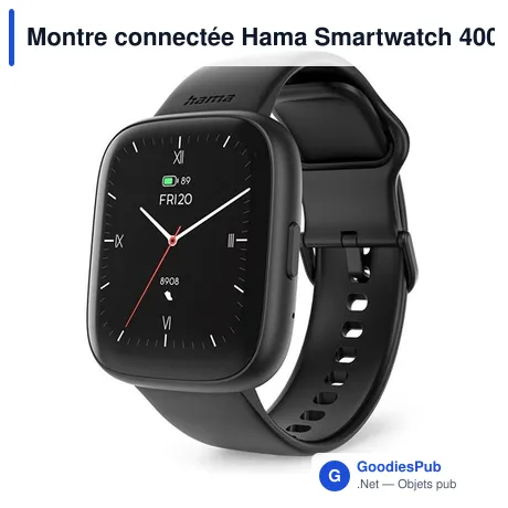 Montre connectée personnalisable Hama Smartwatch 4000 avec logo