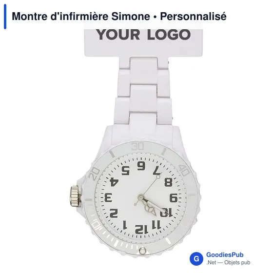 Montre d'infirmière personnalisable avec logo - Montre Simone - Image 1