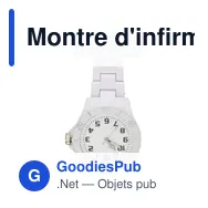 Montre d'infirmière personnalisable avec logo - Montre Simone - Miniature 2