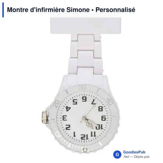 Montre d'infirmière personnalisable avec logo - Montre Simone - Image 2