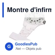 Montre d'infirmière personnalisable avec logo - Montre Simone - Miniature 3