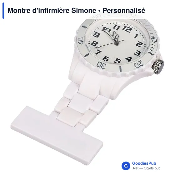 Montre d'infirmière personnalisable avec logo - Montre Simone - Image 3