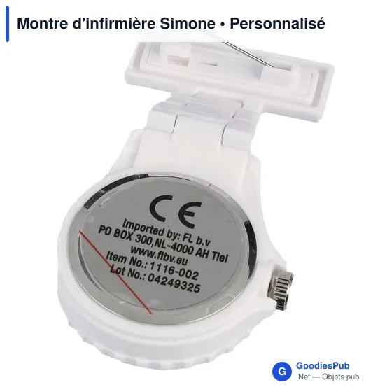 Montre d'infirmière personnalisable avec logo - Montre Simone - Image 4