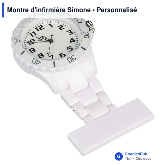 Montre d'infirmière personnalisable avec logo - Montre Simone - Image 5
