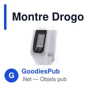 Montre numérique personnalisable avec logo - Montre Drogon - Miniature 1