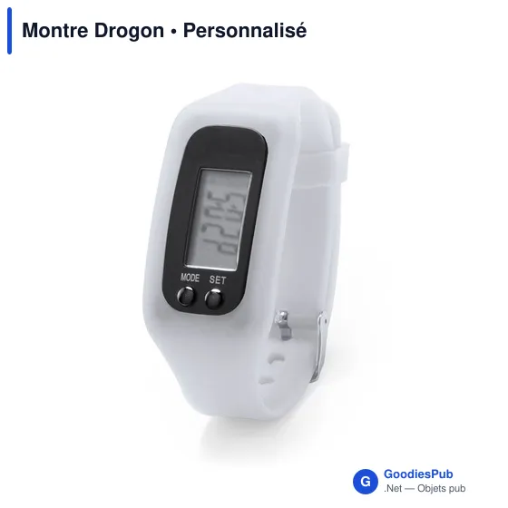 Montre numérique personnalisable avec logo - Montre Drogon - Image 1
