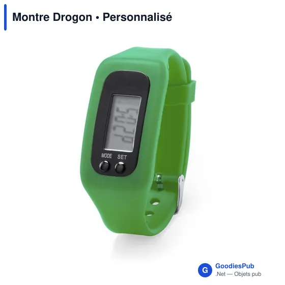 Montre numérique personnalisable avec logo - Montre Drogon - Image 3