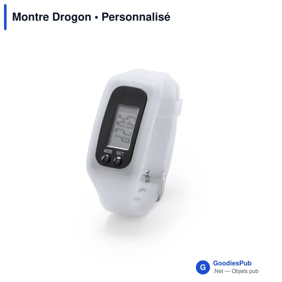 Montre numérique personnalisable avec logo - Montre Drogon - Image 6