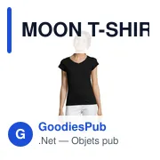 MOON T-SHIRT FEMME COL V - Miniature 1