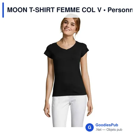 MOON T-SHIRT FEMME COL V
