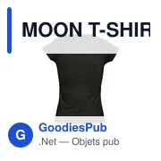 MOON T-SHIRT FEMME COL V - Miniature 2