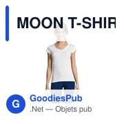 MOON T-SHIRT FEMME COL V - Miniature 7