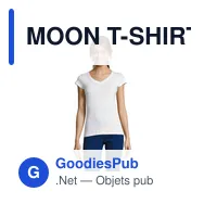 MOON T-SHIRT FEMME COL V - Miniature 10