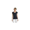 Variante french navy - MOON T-SHIRT FEMME COL V