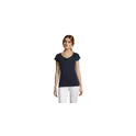 Variante french navy - MOON T-SHIRT FEMME COL V